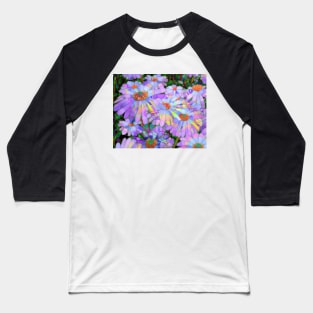 Purple daisy flowers Baseball T-Shirt